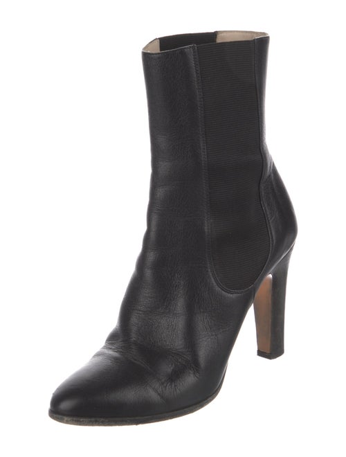 Chanel Interlocking CC Logo Leather Sock Boots