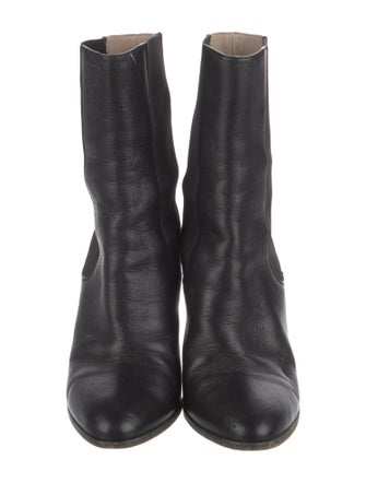 Chanel Interlocking CC Logo Leather Sock Boots