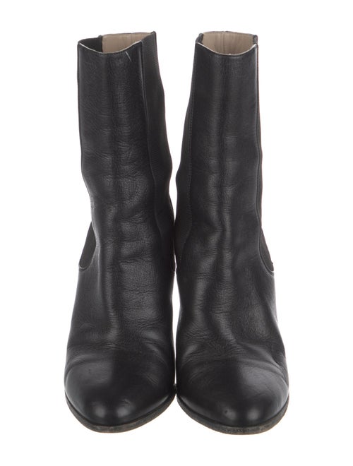 Chanel Interlocking CC Logo Leather Sock Boots