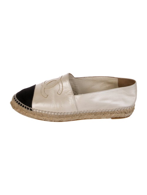 Chanel Pearlescent Interlocking CC Logo Espadrilles