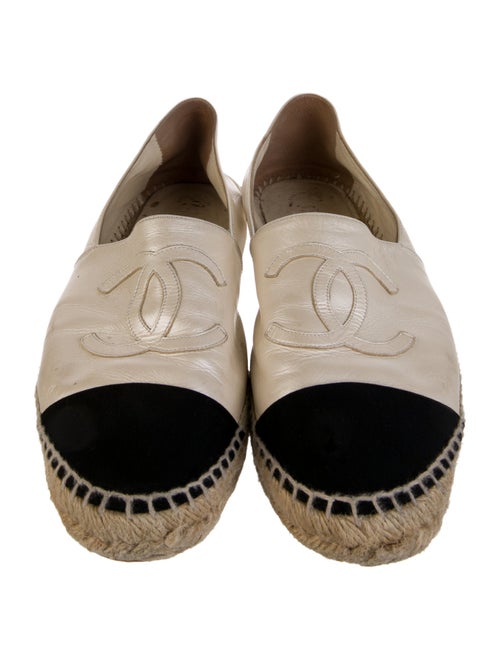 Chanel Pearlescent Interlocking CC Logo Espadrilles