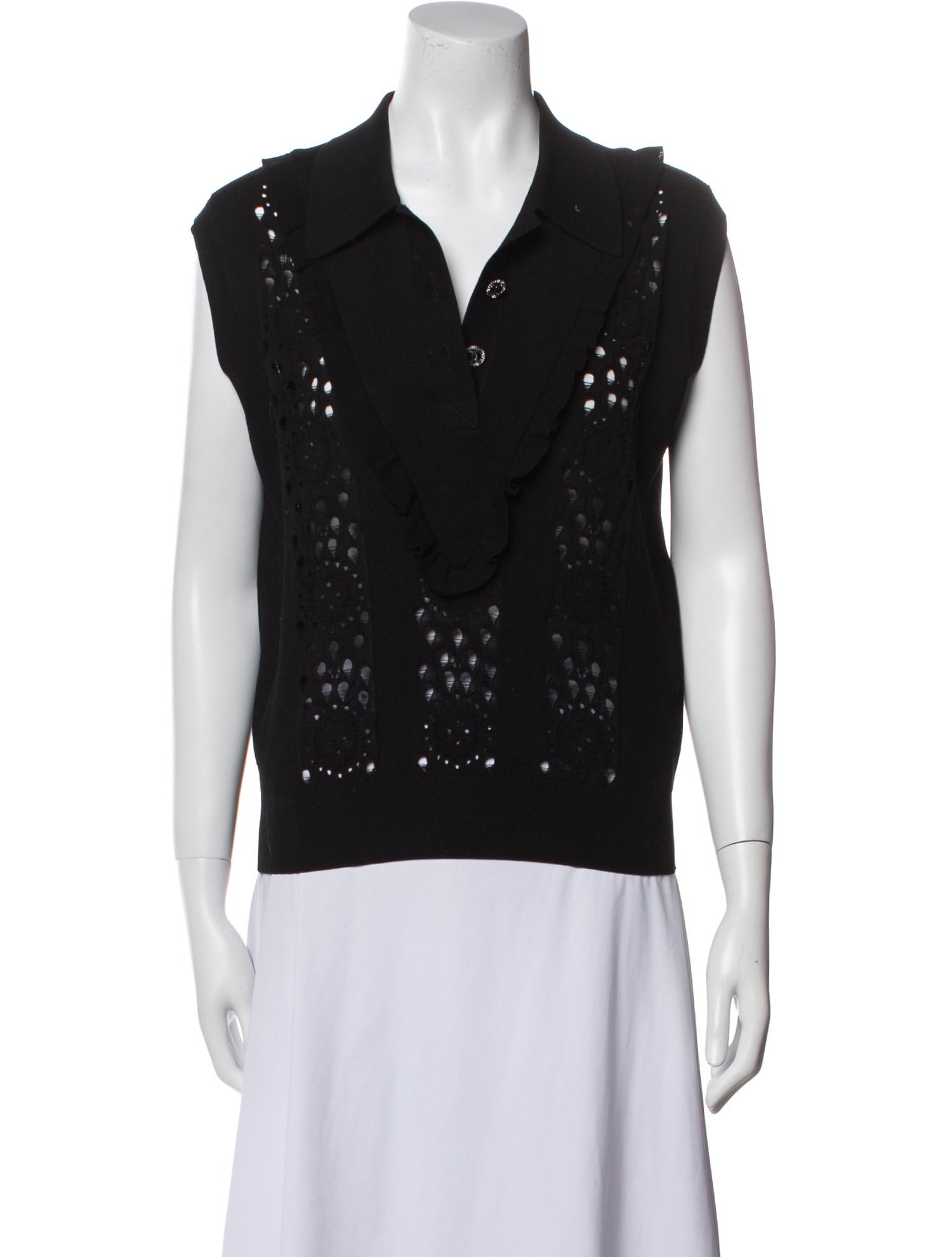 Chanel 2021 V-Neck Top