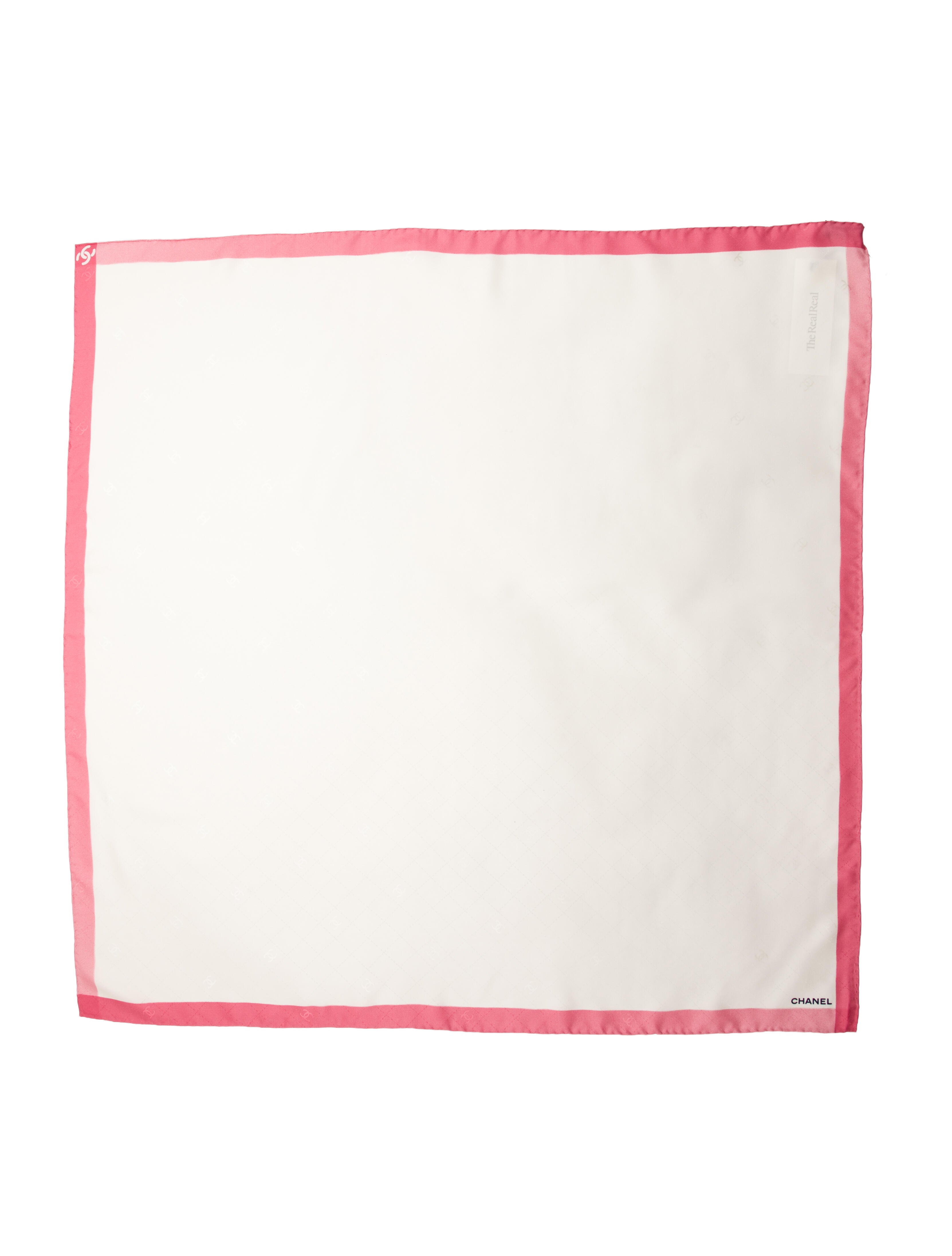 Chanel Silk Interlocking CC Logo Scarf