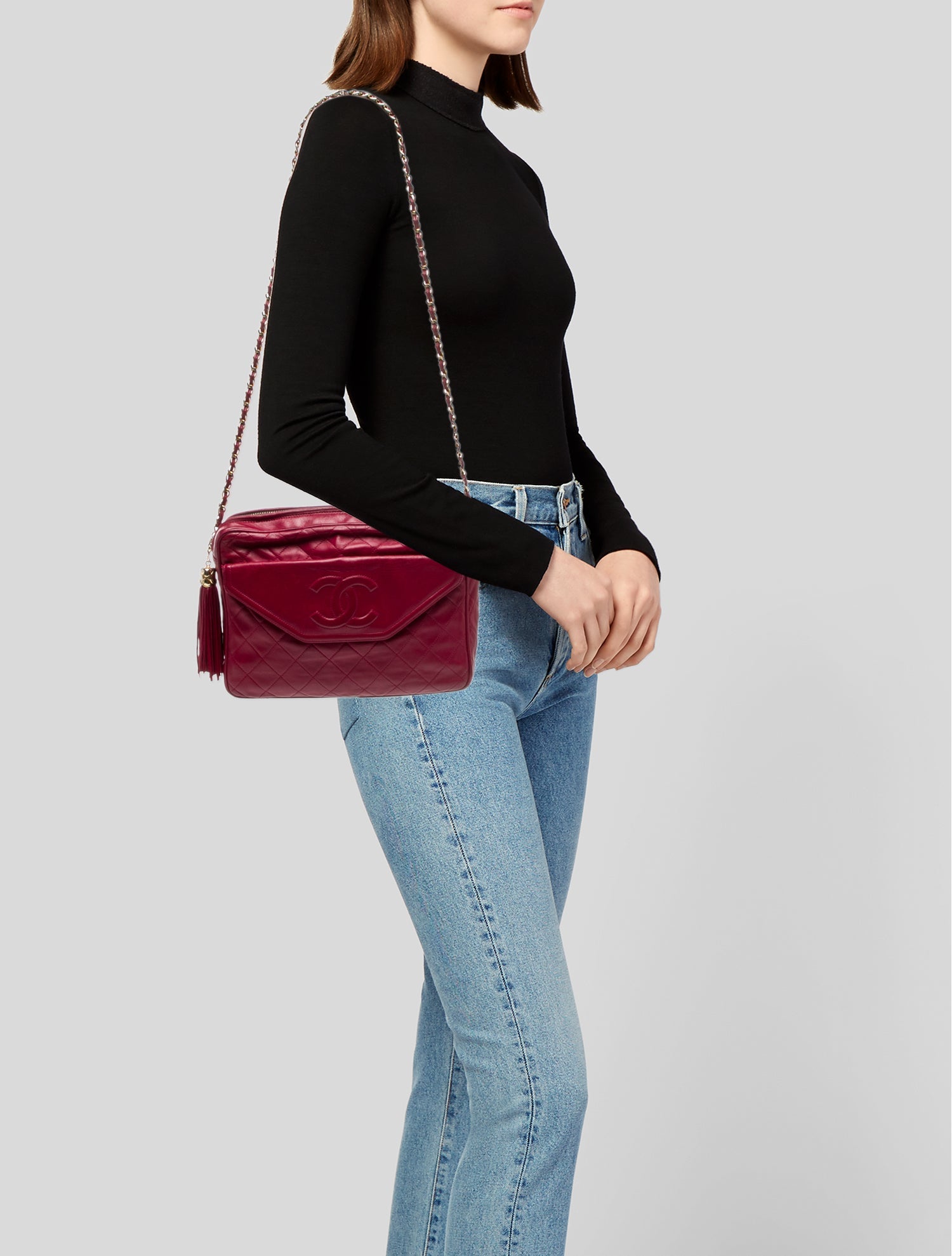 Chanel Quilted CC Tassel Camera Bag