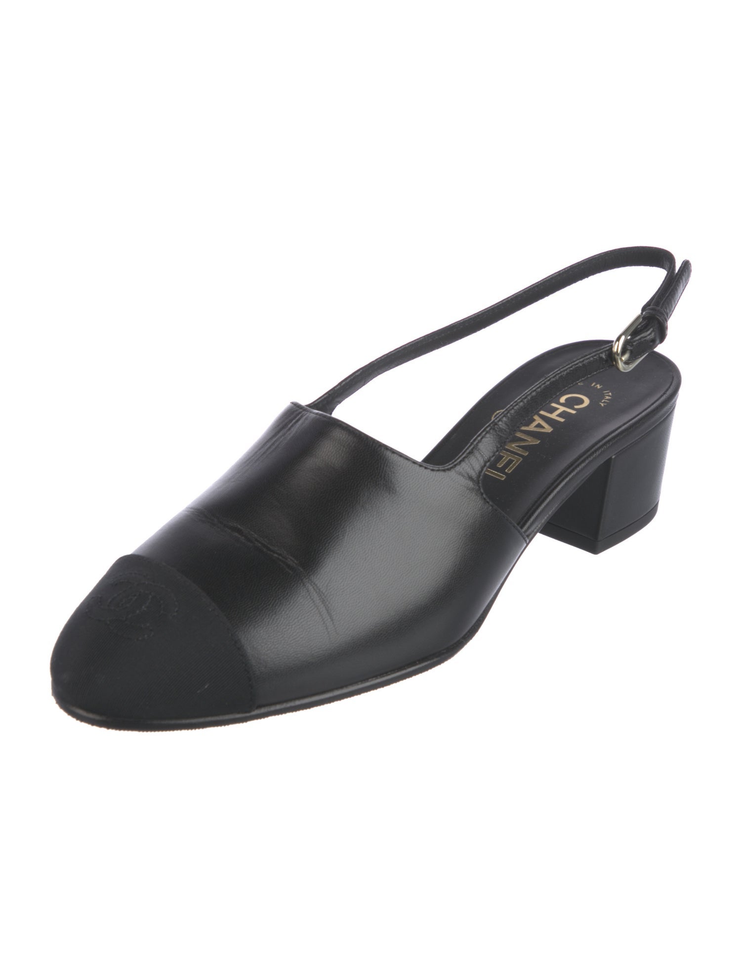 Chanel 2025 Interlocking CC Logo Slingback Pumps