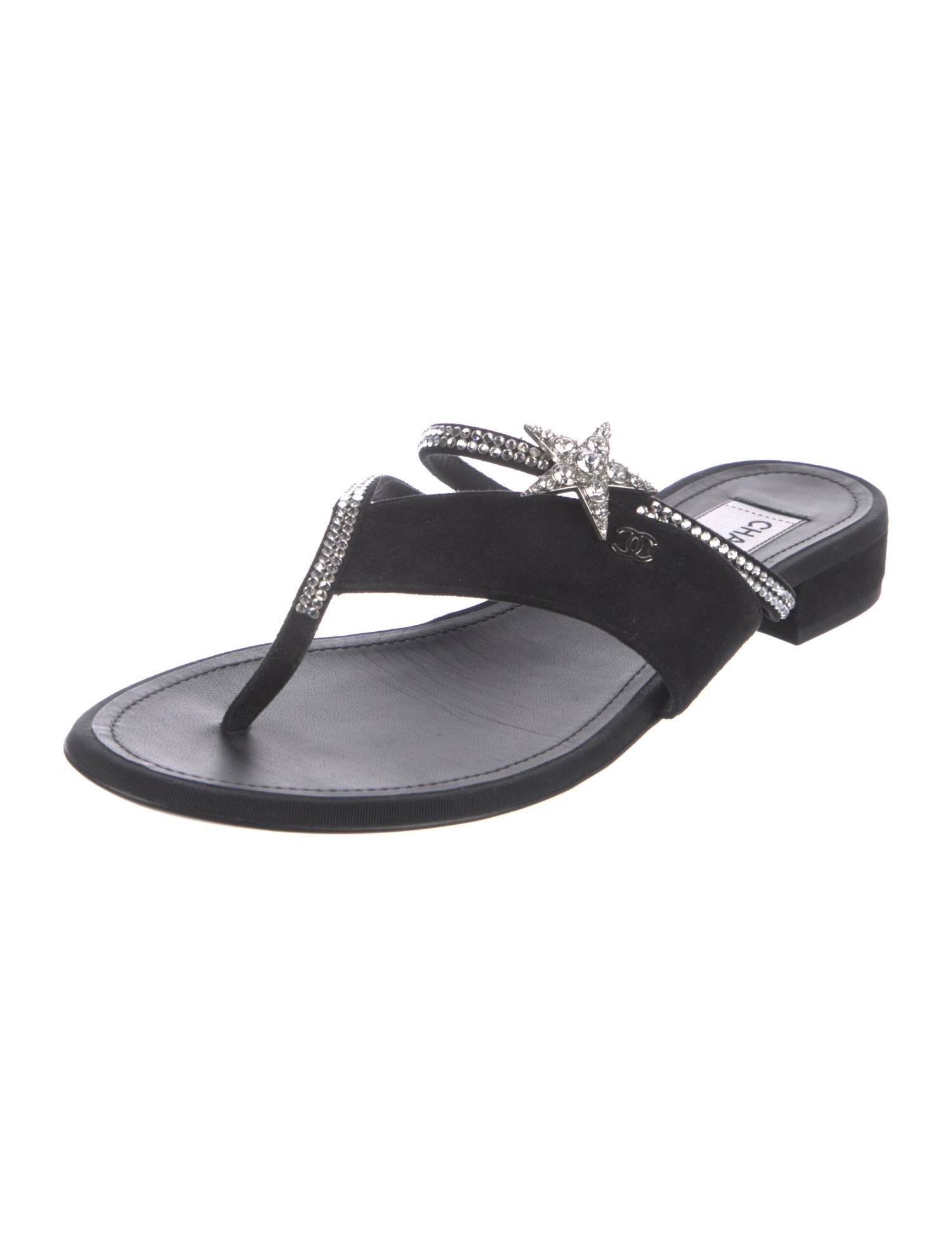 Chanel 2022 Interlocking CC Logo Flip Flops