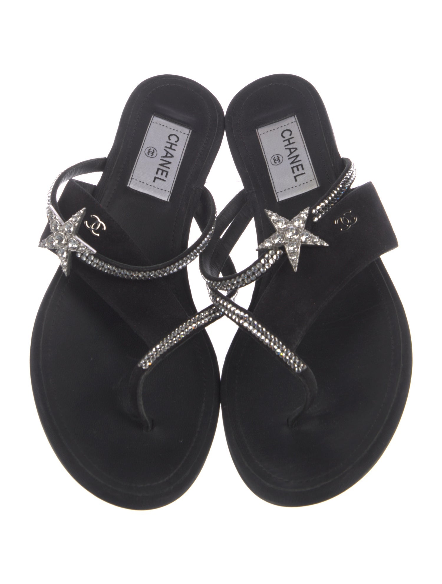 Chanel 2022 Interlocking CC Logo Flip Flops