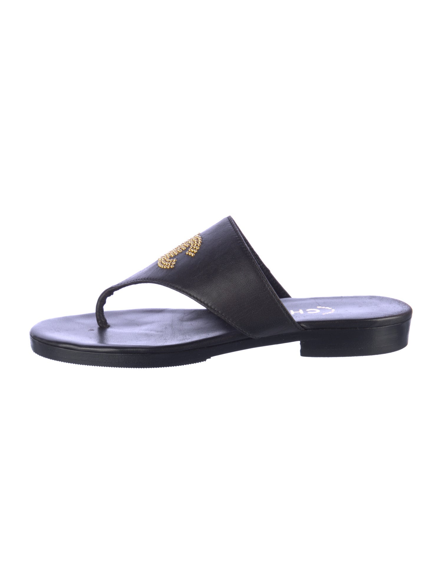 Chanel Vintage Interlocking CC Logo Flip Flops