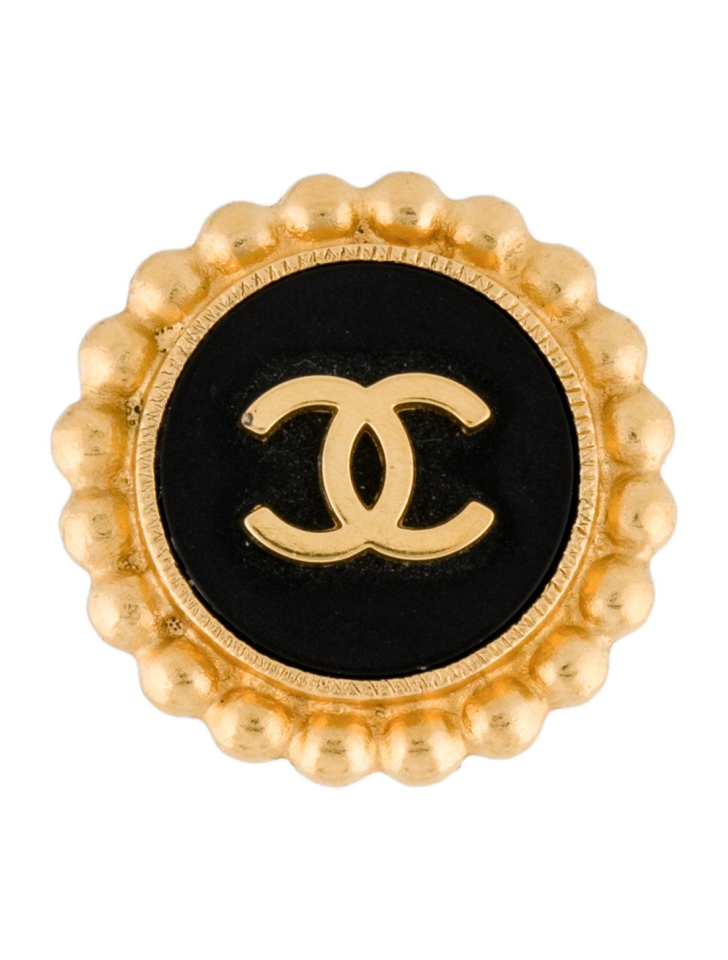 Chanel Vintage Resin CC Single Clip-On Earring