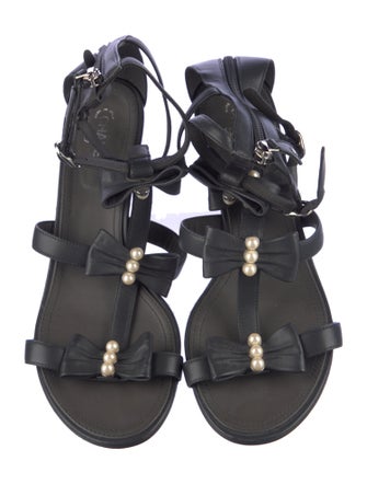 Chanel 2016 Interlocking CC Logo Gladiator Sandals