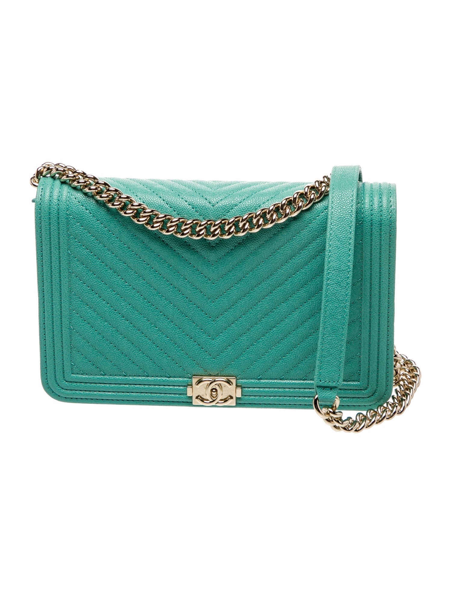 Chanel Chevron Boy Wallet On Chain