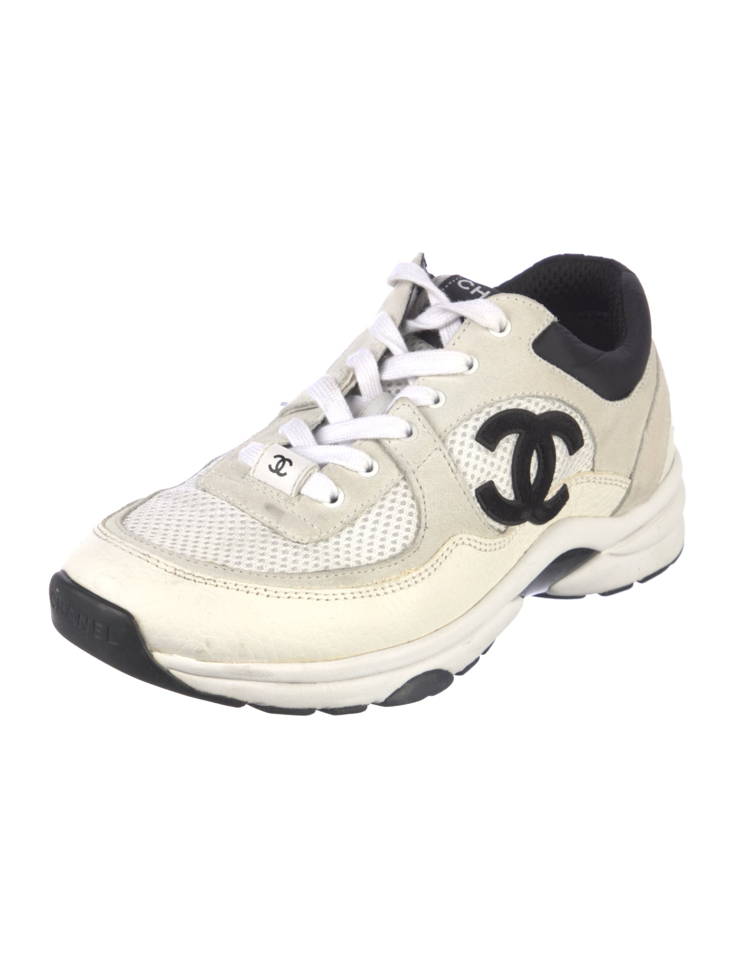 Chanel Interlocking CC Logo Mesh Sneakers