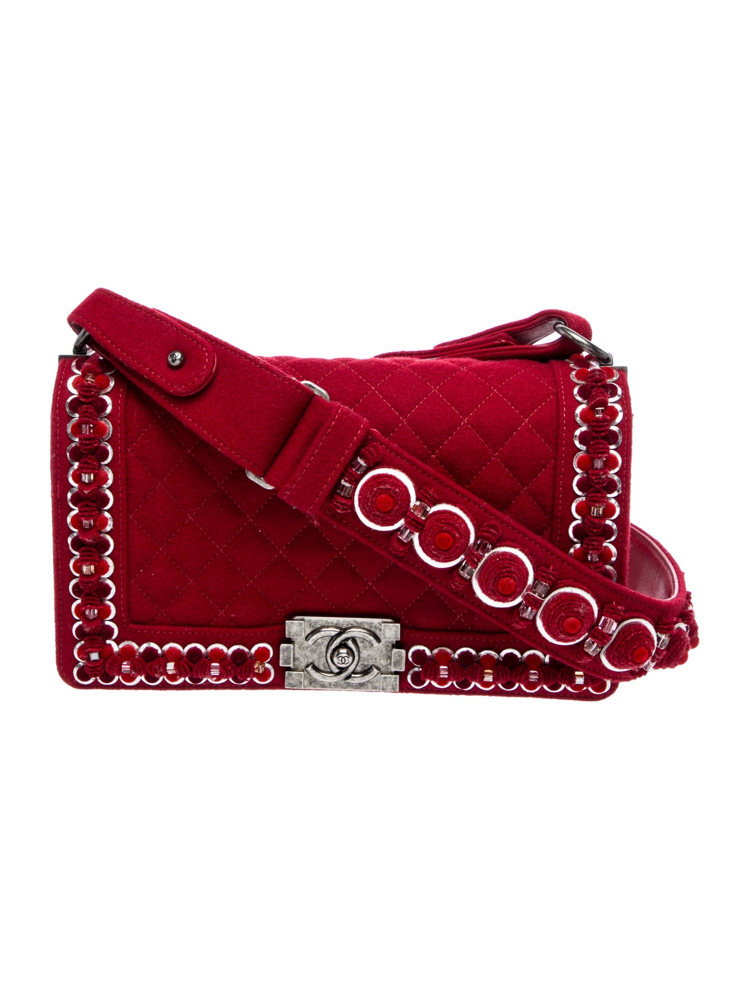 Chanel Felt Medium Boy Bag