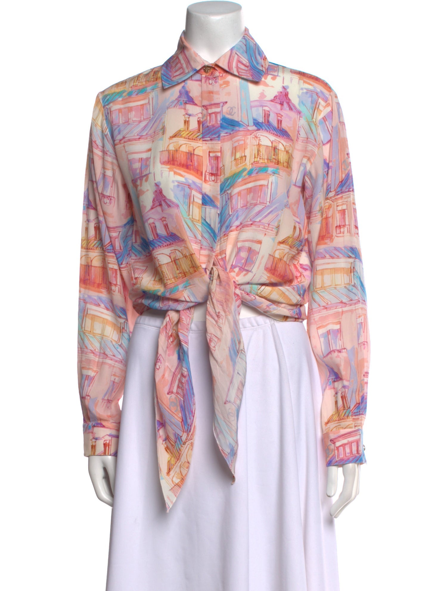 Chanel 2020 Silk Button-Up Top w/ Tags