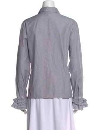 Chanel 2024 Striped Button-Up Top