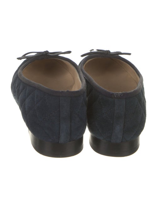 Chanel Interlocking CC Logo Suede Ballet Flats