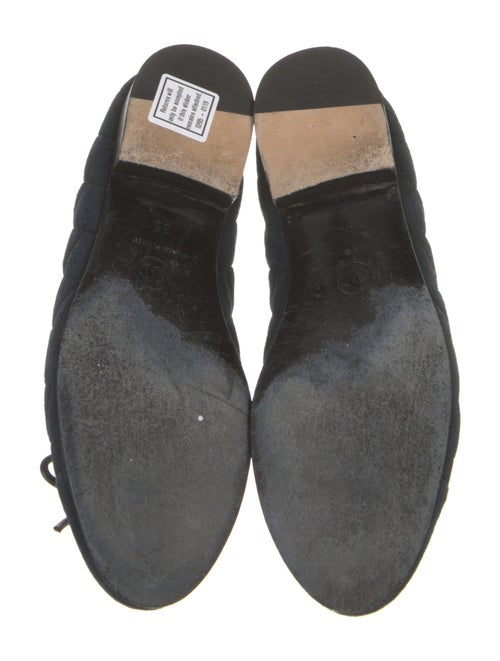 Chanel Interlocking CC Logo Suede Ballet Flats