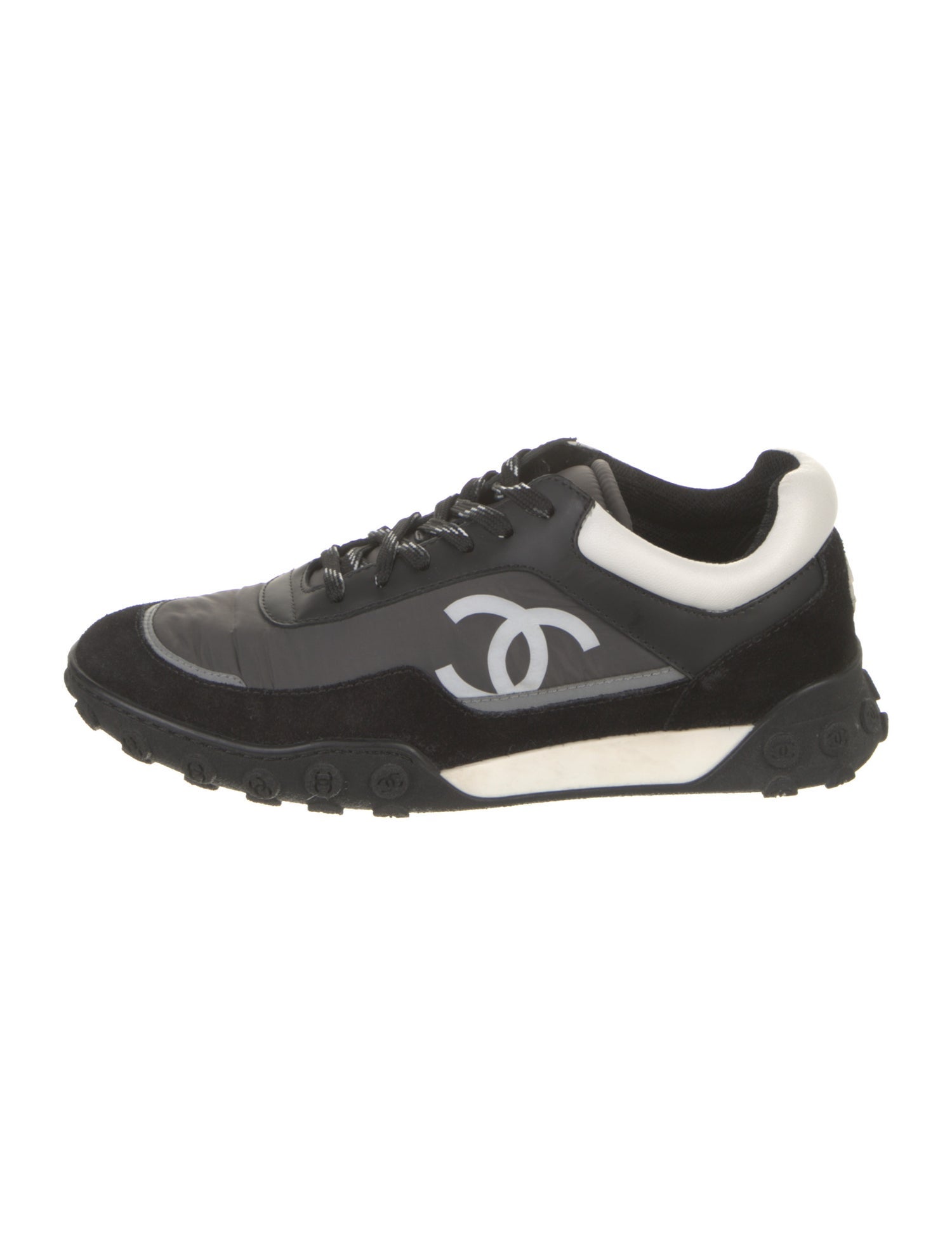 Chanel Interlocking CC Logo Nylon Sneakers