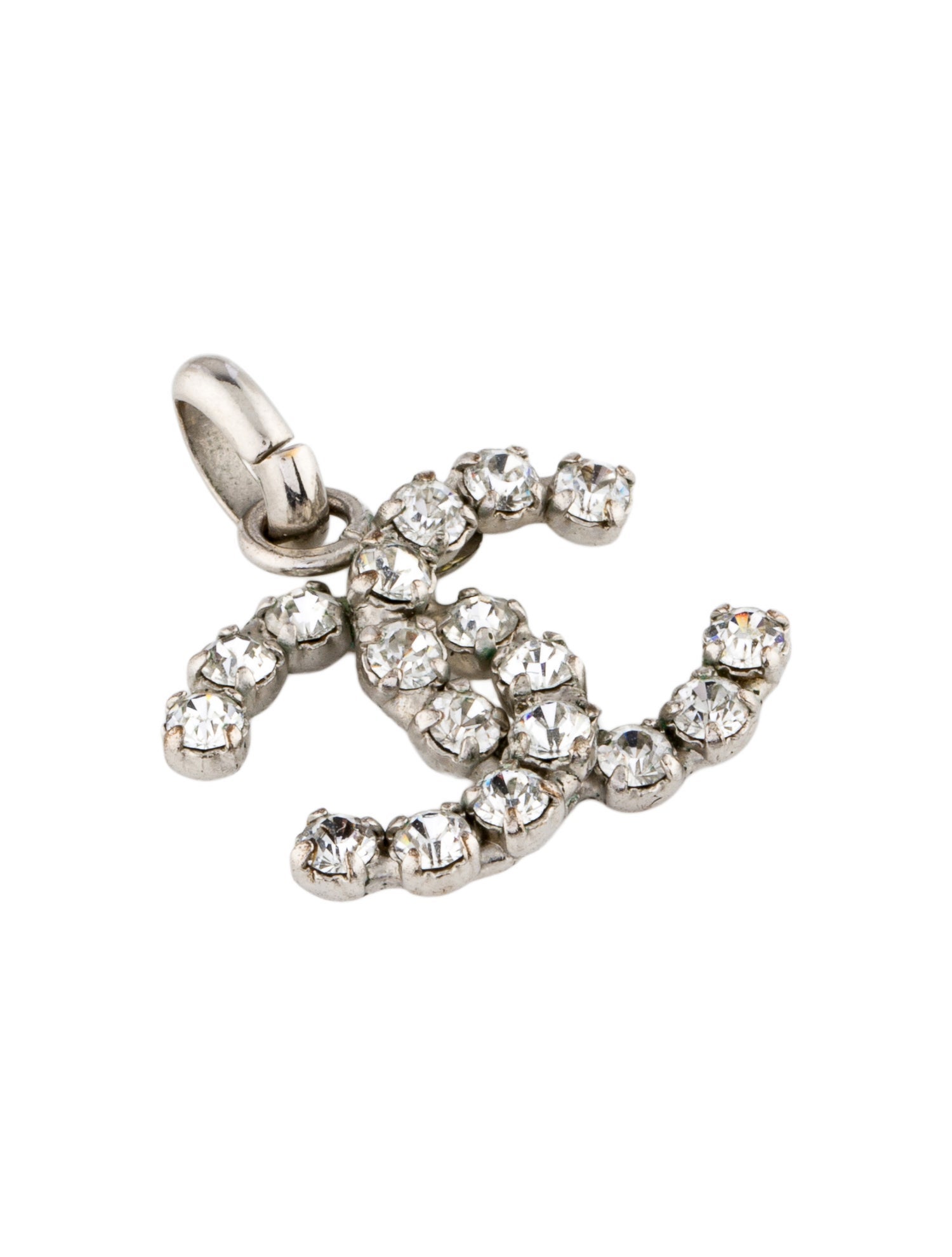 Chanel Vintage Strass CC Pendant