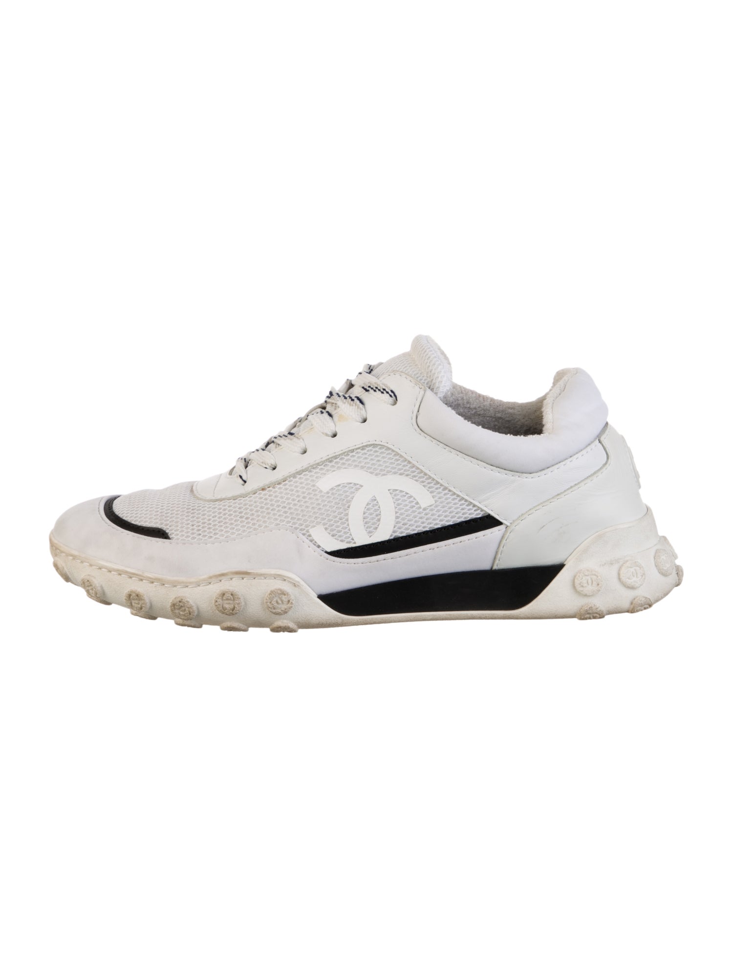 Chanel Interlocking CC Logo Mesh Sneakers