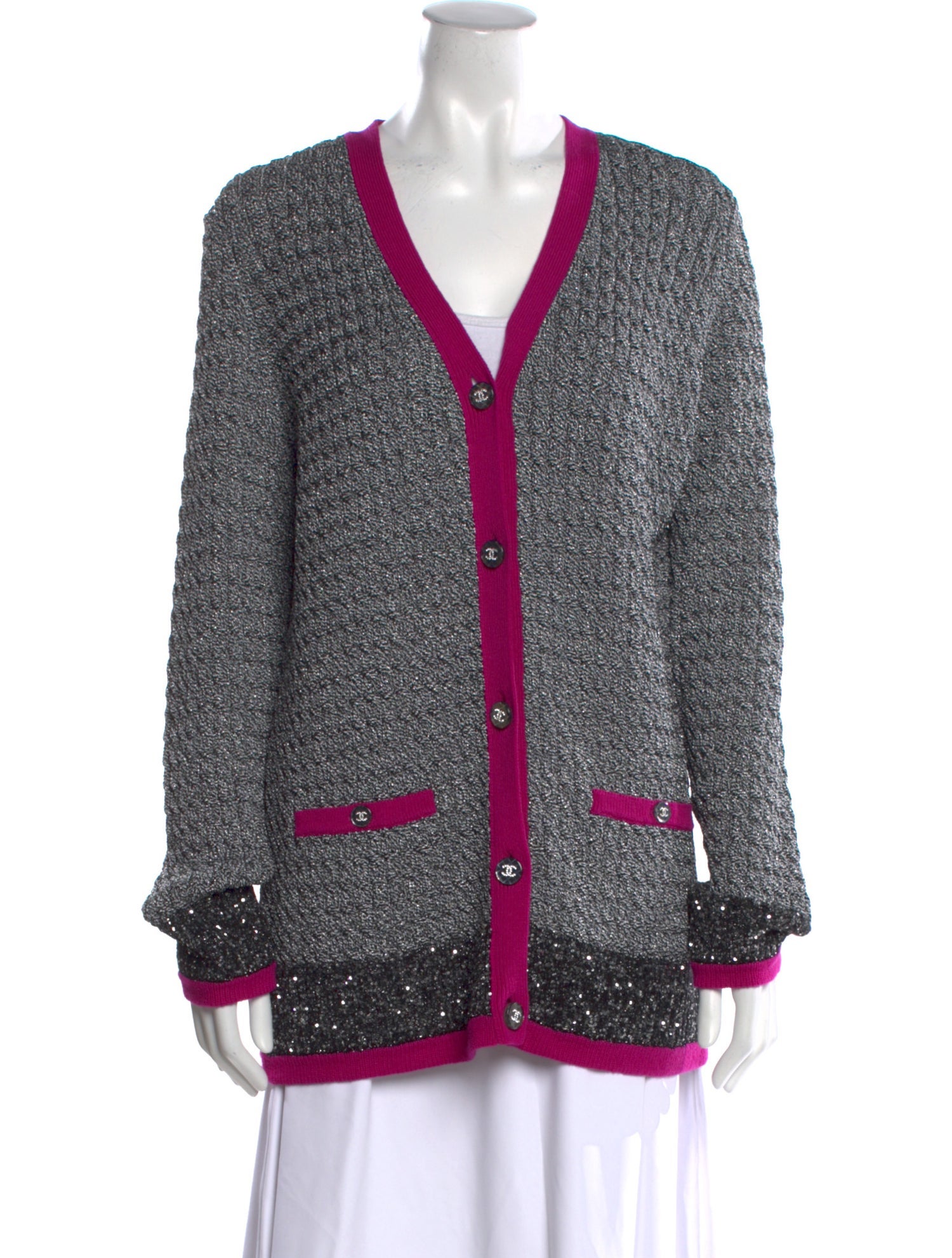 Chanel 2021 Colorblock Pattern Sweater