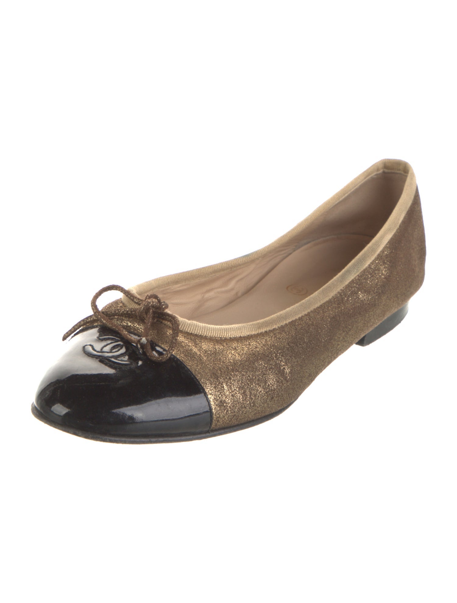 Chanel Vintage Interlocking CC Logo Ballet Flats