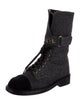 Chanel 2021 Interlocking CC Logo Combat Boots