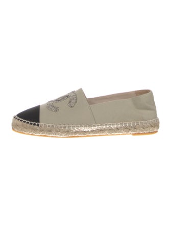 Chanel Interlocking CC Logo Canvas Espadrilles