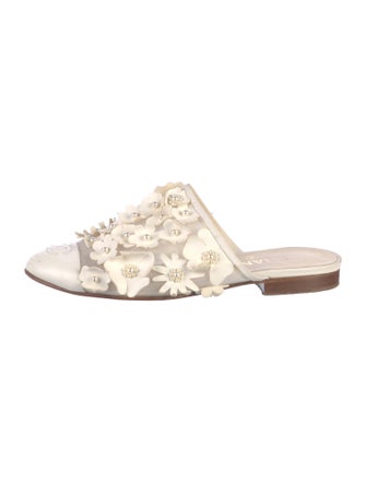 Chanel Interlocking CC Logo Mesh Mules
