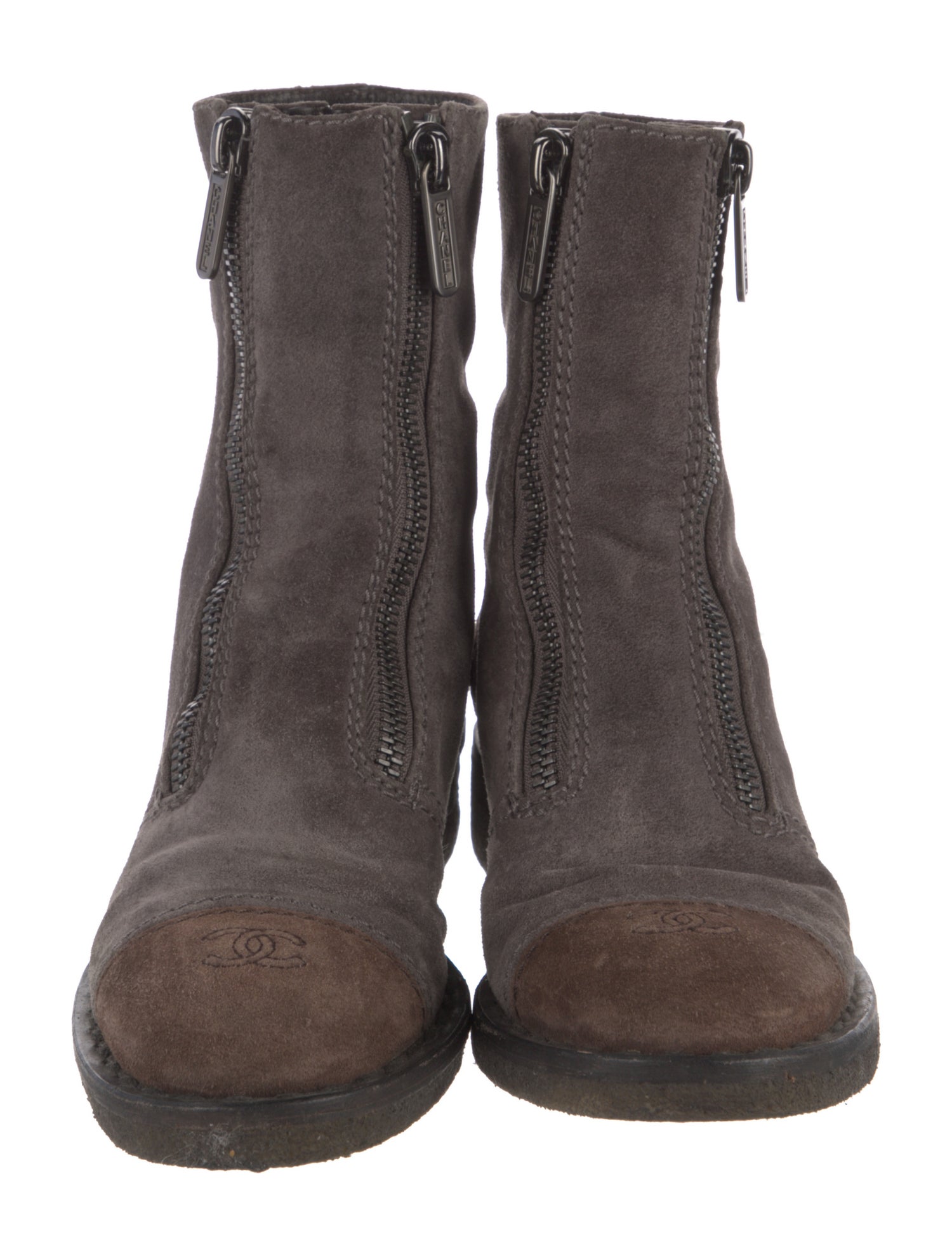 Chanel 2016 Interlocking CC Logo Combat Boots