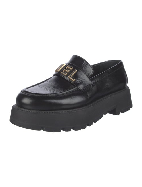Chanel Interlocking CC Logo Leather Loafers