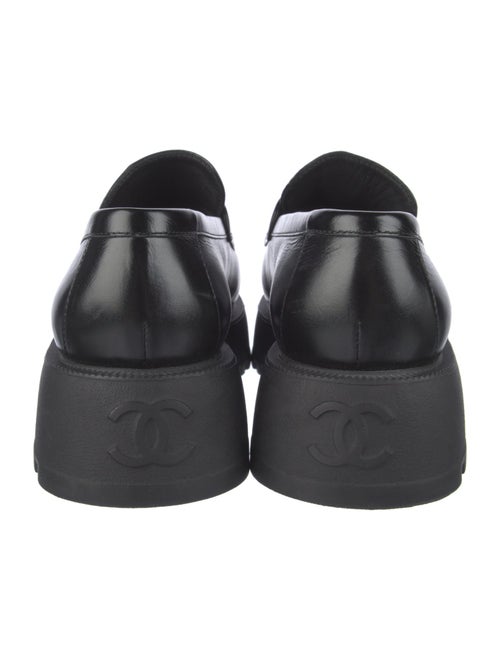 Chanel Interlocking CC Logo Leather Loafers
