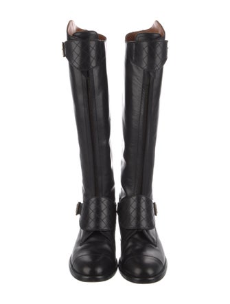 Chanel Interlocking CC Logo Calfskin Riding Boots