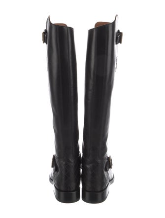 Chanel Interlocking CC Logo Calfskin Riding Boots