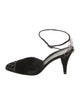 Chanel Chain-Link Accent Velvet D'Orsay Pumps