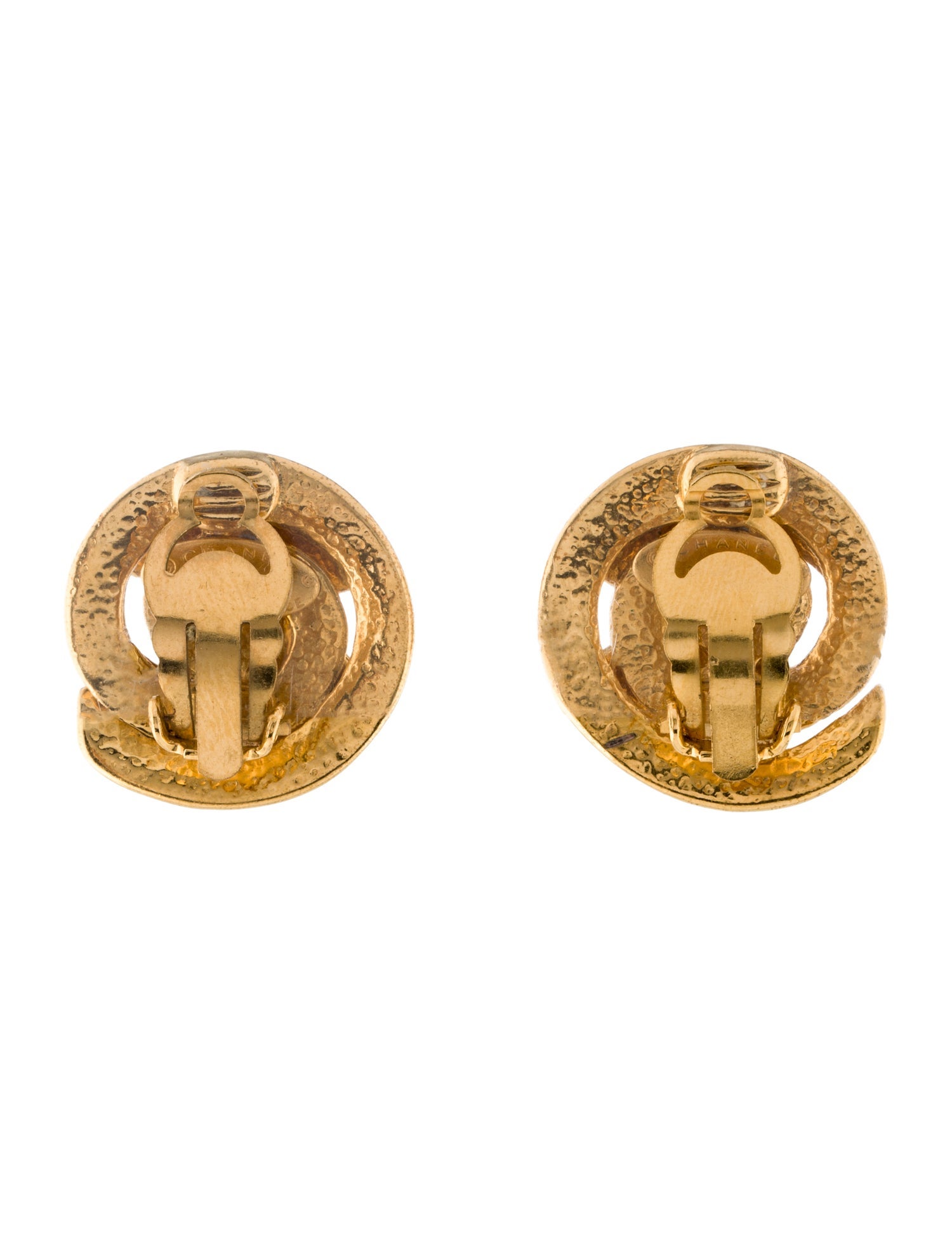 Chanel Vintage CC Swirl Clip-On Earrings