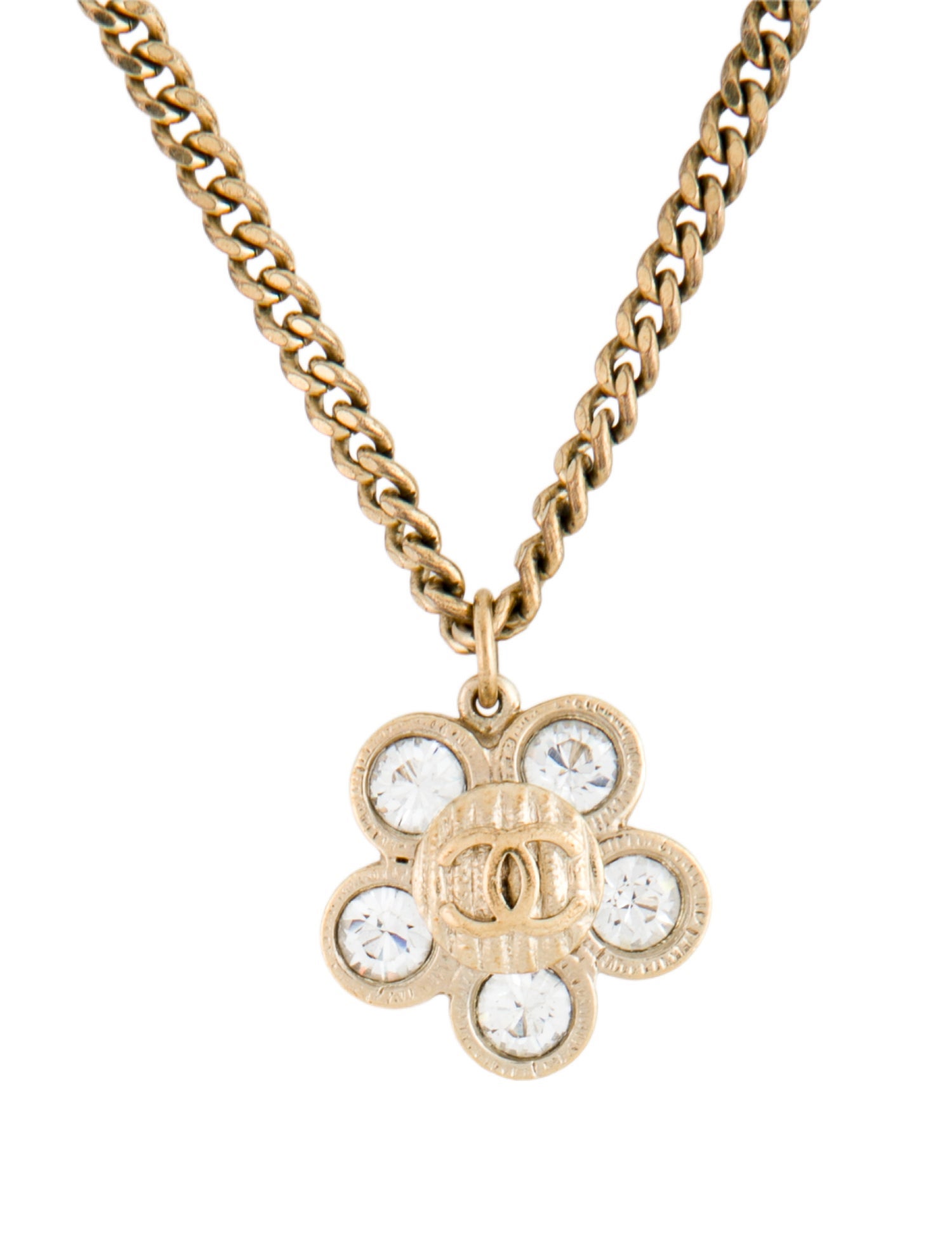 Chanel Strass CC Pendant Necklace