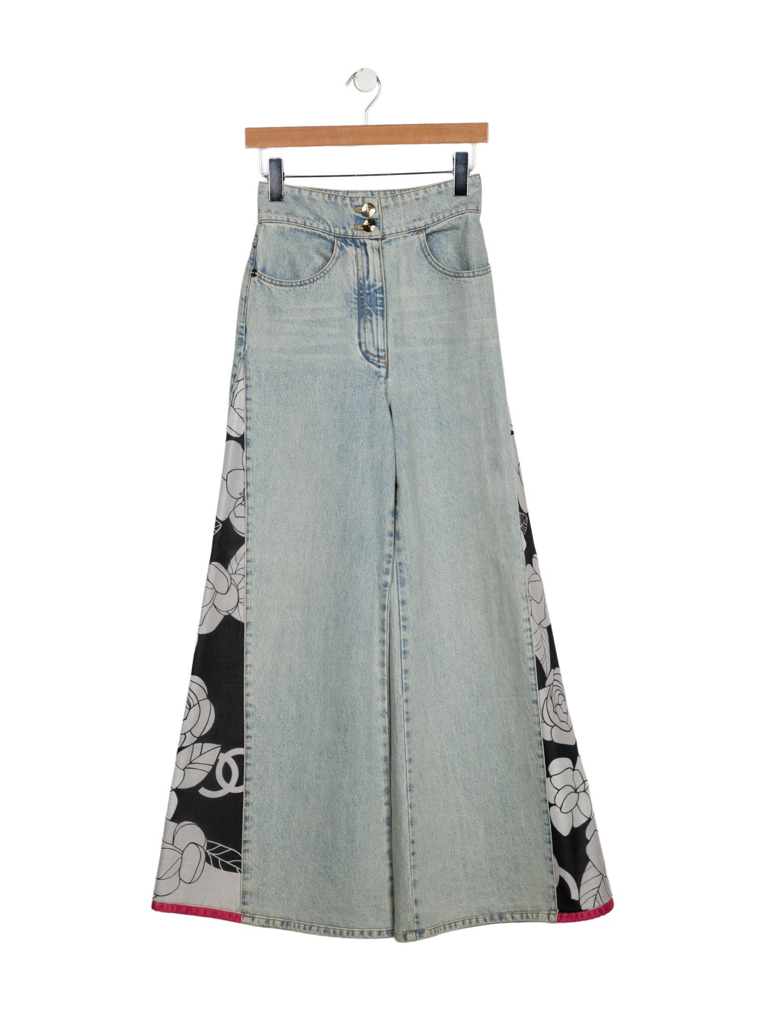 Chanel 2021 Wide Leg Jeans