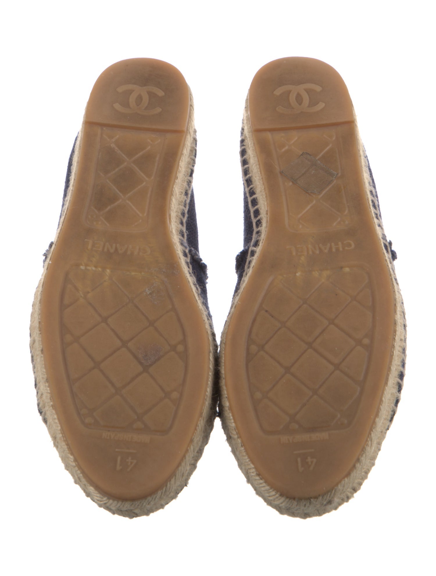 Chanel Interlocking CC Logo Canvas Espadrilles