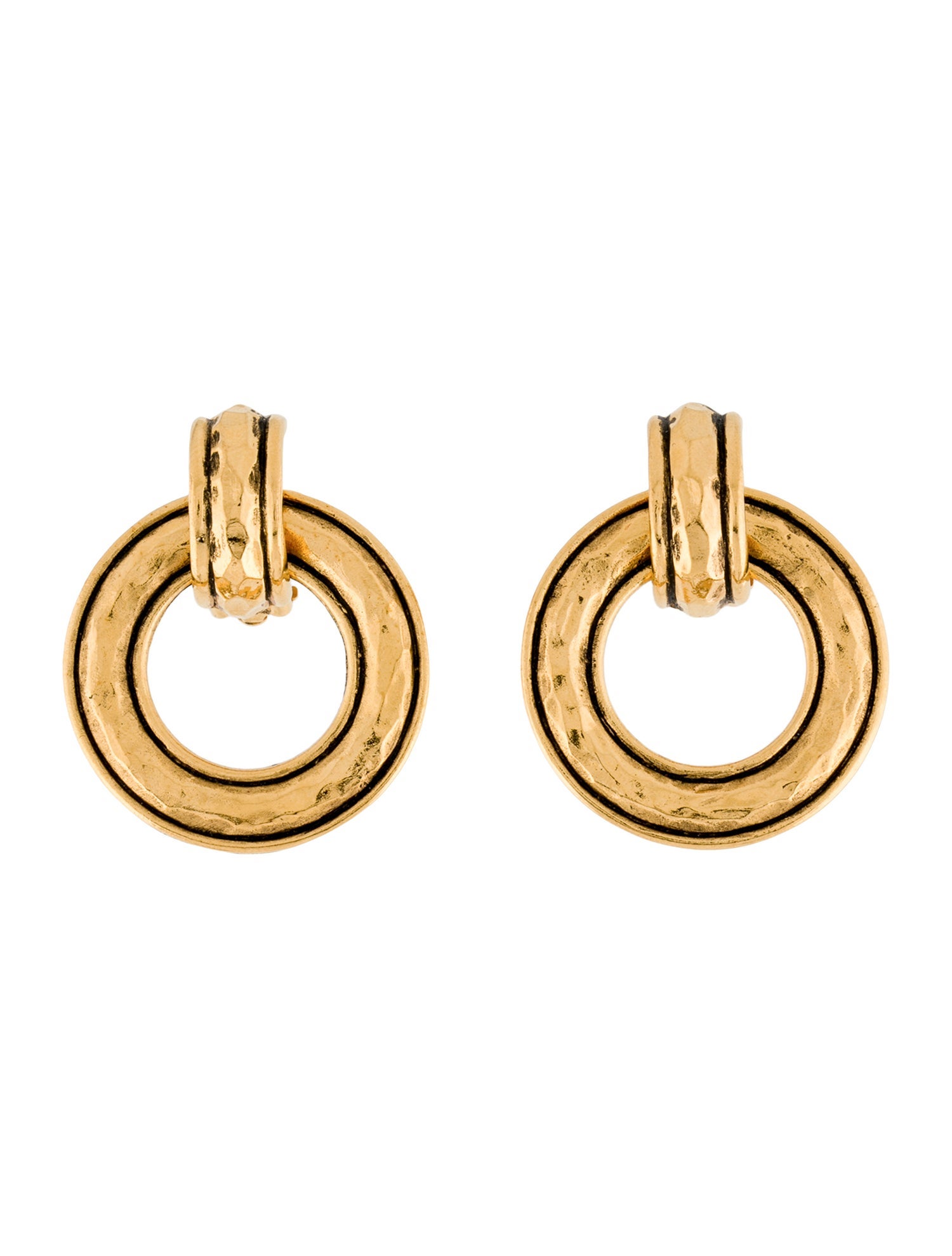 Chanel Vintage Doorknocker Clip-On Earrings