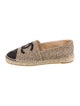 Chanel Interlocking CC Logo Tweed Espadrilles