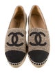 Chanel Interlocking CC Logo Tweed Espadrilles