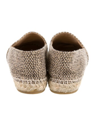 Chanel Interlocking CC Logo Tweed Espadrilles