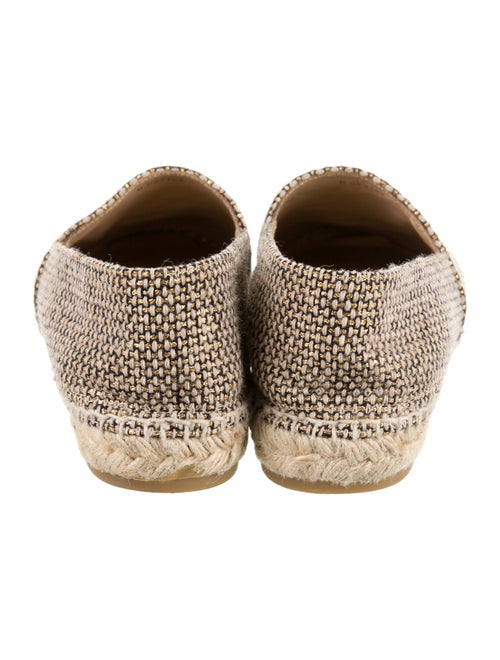 Chanel Interlocking CC Logo Tweed Espadrilles