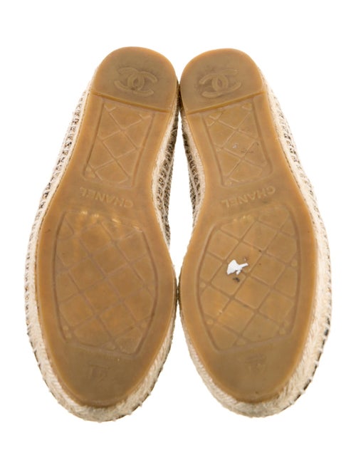 Chanel Interlocking CC Logo Tweed Espadrilles