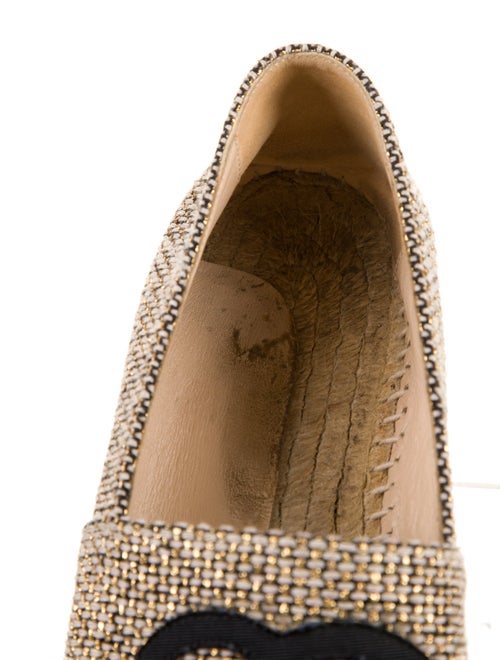 Chanel Interlocking CC Logo Tweed Espadrilles