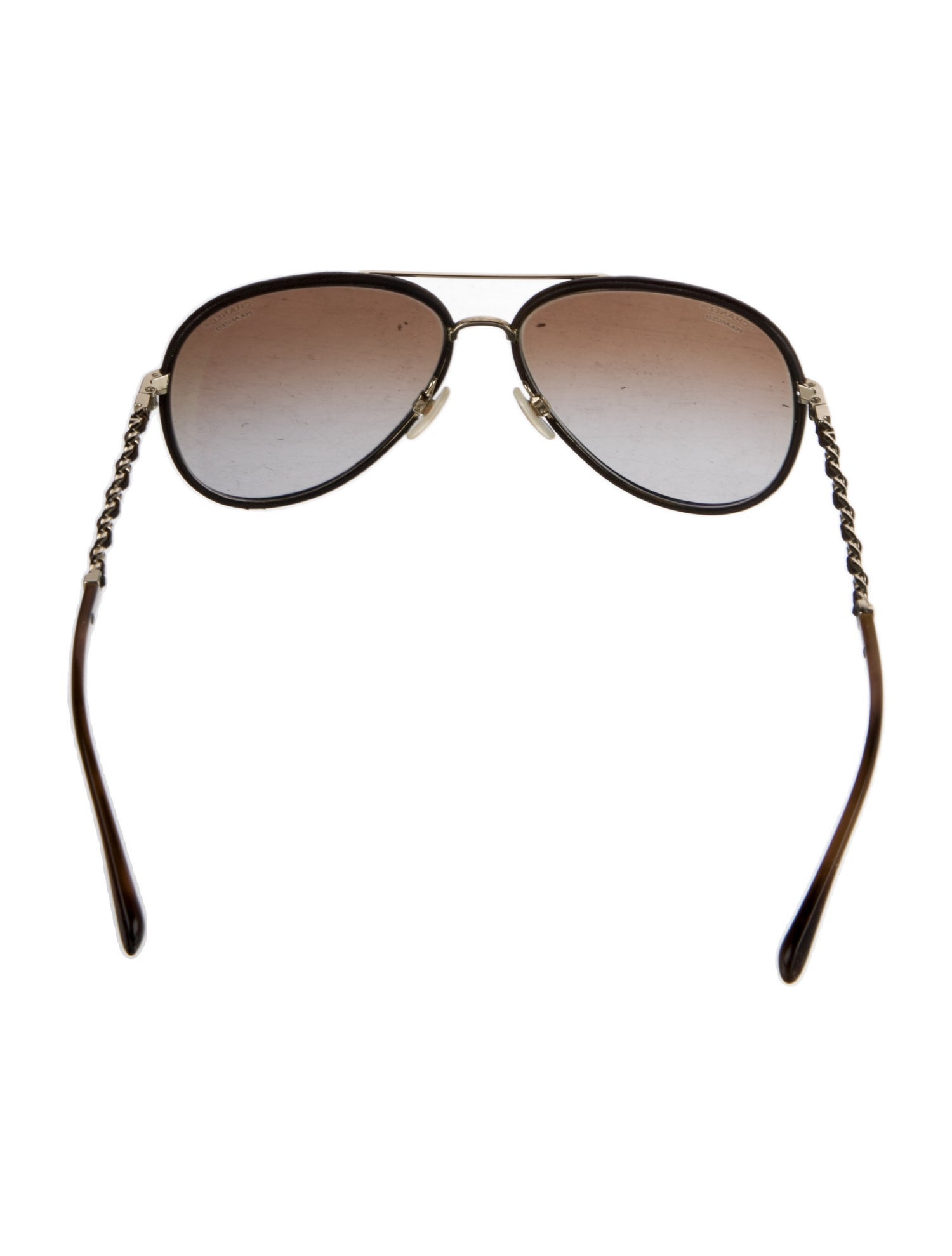 Chanel Chain-Link Accent Aviator Sunglasses