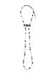 Chanel Faux Pearl, Enamel & Strass CC Lavalier Necklace