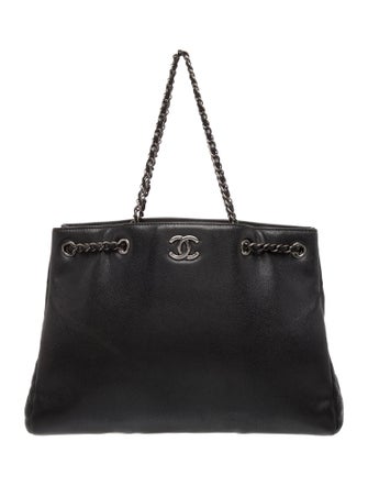 Chanel Large Woven Chain Shopping Tote
