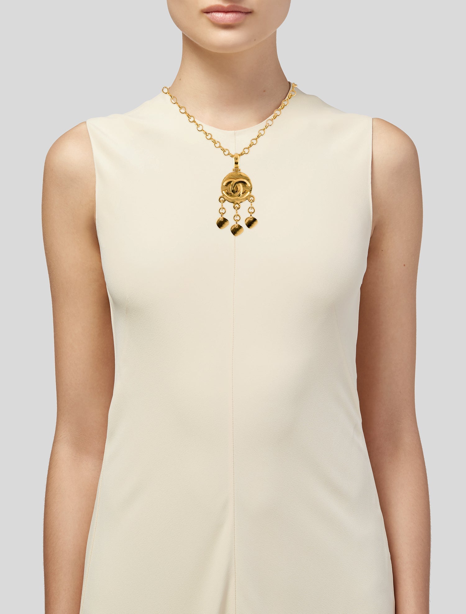 Chanel Vintage CC Pendant Necklace